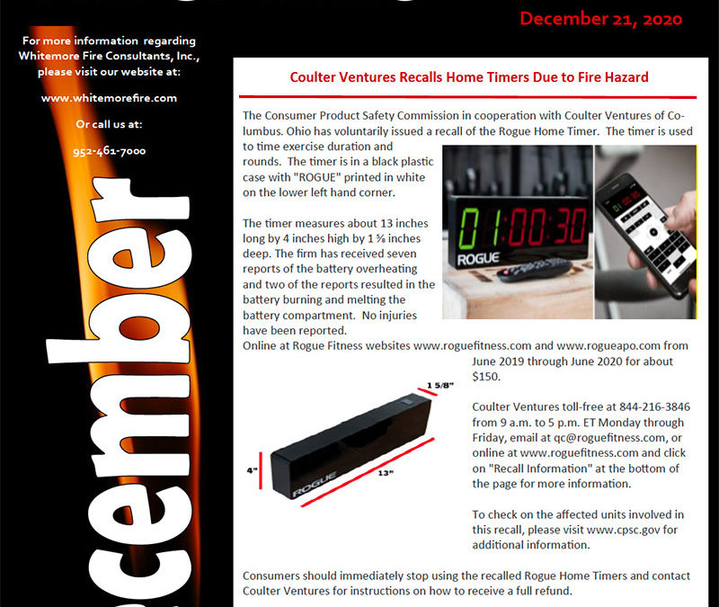 December 2020 Recall Notifications