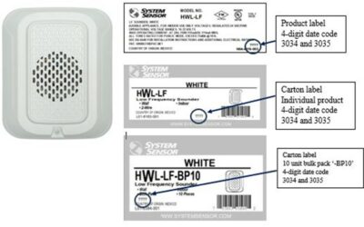 Honeywell Recalls System Sensor L-Series Due to Failure to Alert of Fire